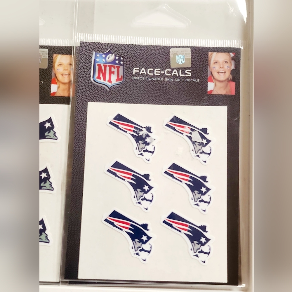 NWT SET OF 3 FACE DECALS: REDSOX & PATRIOTS FANGEAR! - Picture 11 of 12
